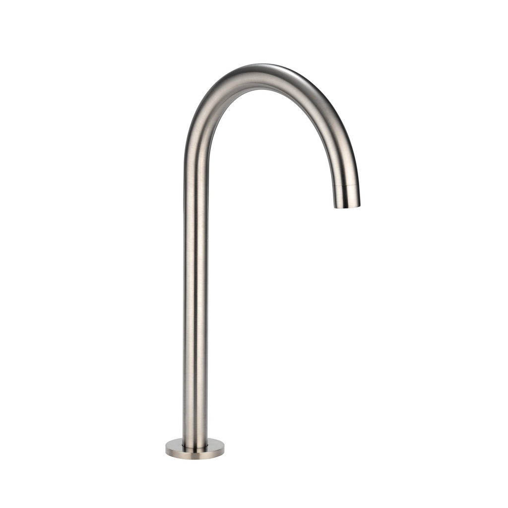 [14422LF] Gooseneck Bench Mounted Swivel Spout - Brushed Nickel