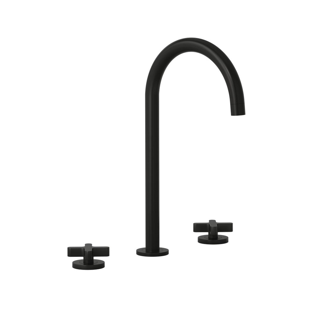 [14444-LF] Cross Assembly Bench Mounted Set - Matte Black