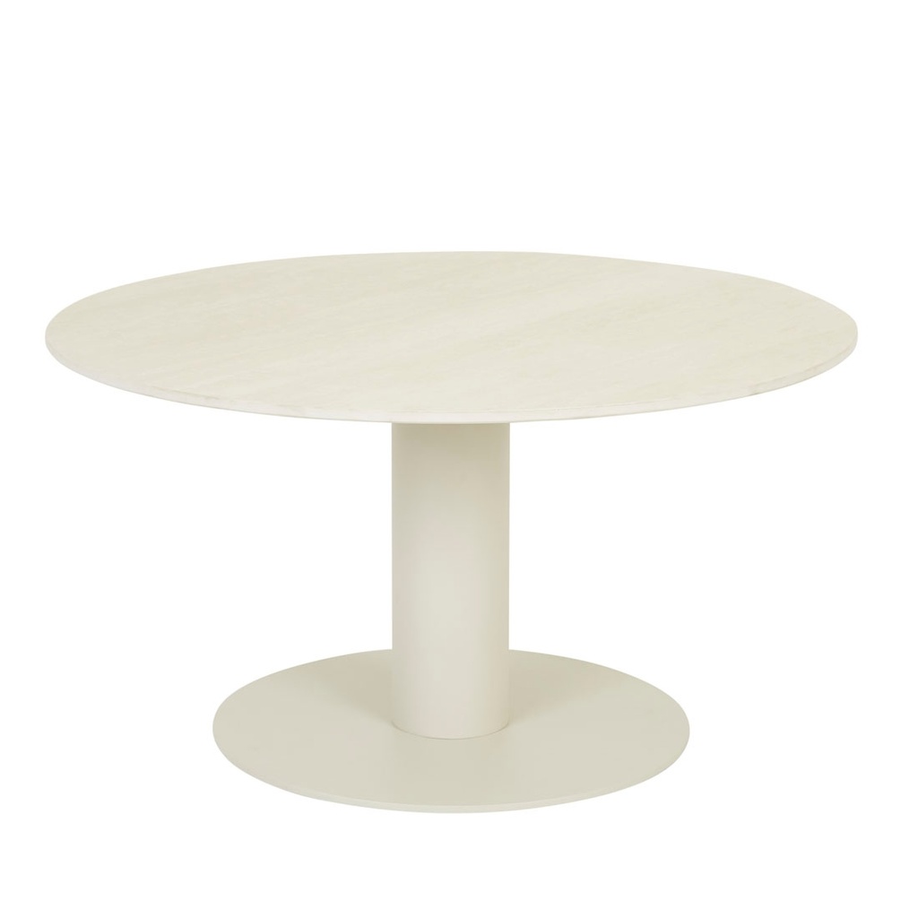 [FRANKIE-OUTDOOR-ROUND-COFFEE-TABLE-FAUX-LIGHT-TRAVERTINE-SANDCASTLE-CTO-FRANK-OUT-RND-SANDCASTLE] Frankie Outdoor Round Coffee Table - Faux Light Travertine - Sandcastle