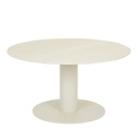 Frankie Outdoor Round Coffee Table - Faux Light Travertine - Sandcastle