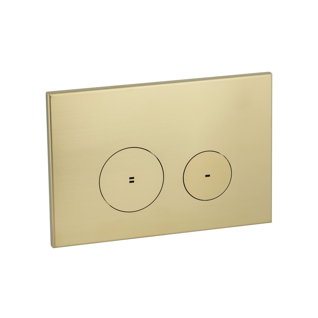 [14489] Zaaha Toilet Button & In-Wall Cistern - Brushed Brass