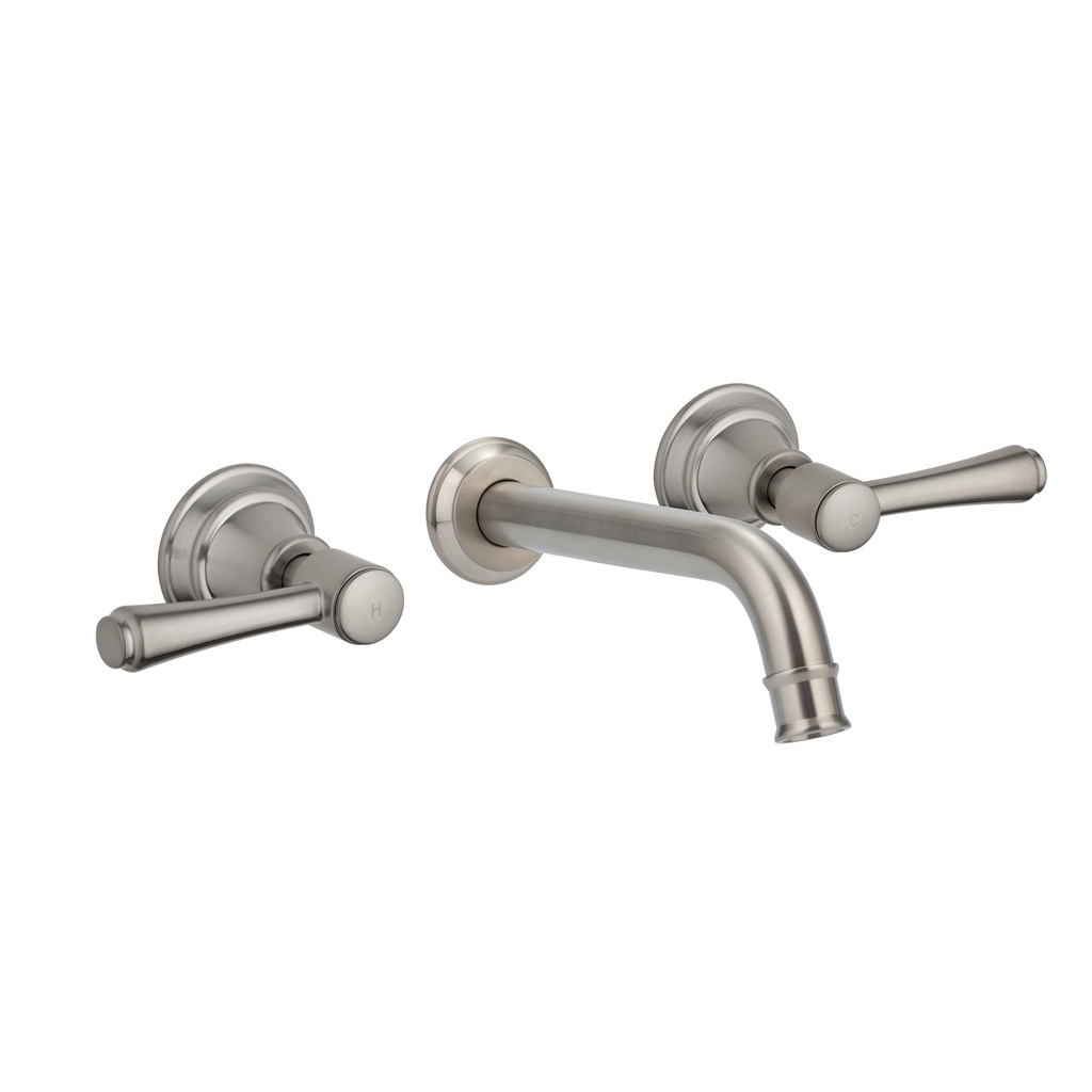 [14707-LF] Kingsley Assembly Taps & Spout Set - Brushed Nickel