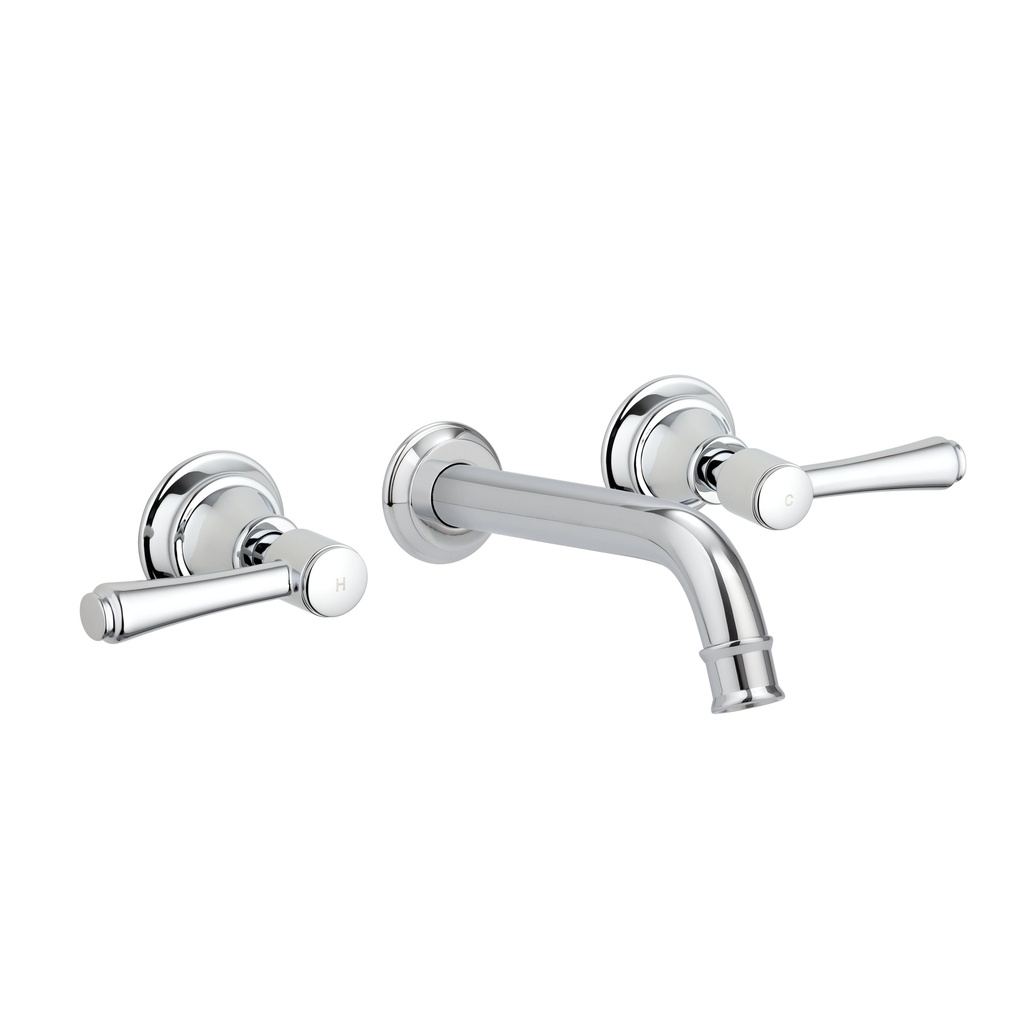 Kingsley Assembly Taps &amp; Spout Set - Chrome