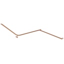 Aliro Accessible 140° Continuous Grab Rail - Brushed Copper