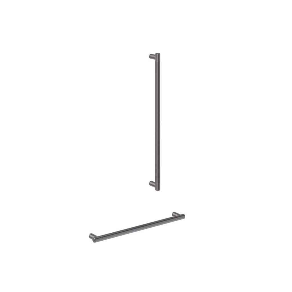 [14758] (D)Aliro Accessible Shower Grab Rail Set - Brushed Gunmetal