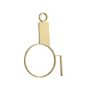 Accessible Restroom Sign - 120mm - Brushed Brass