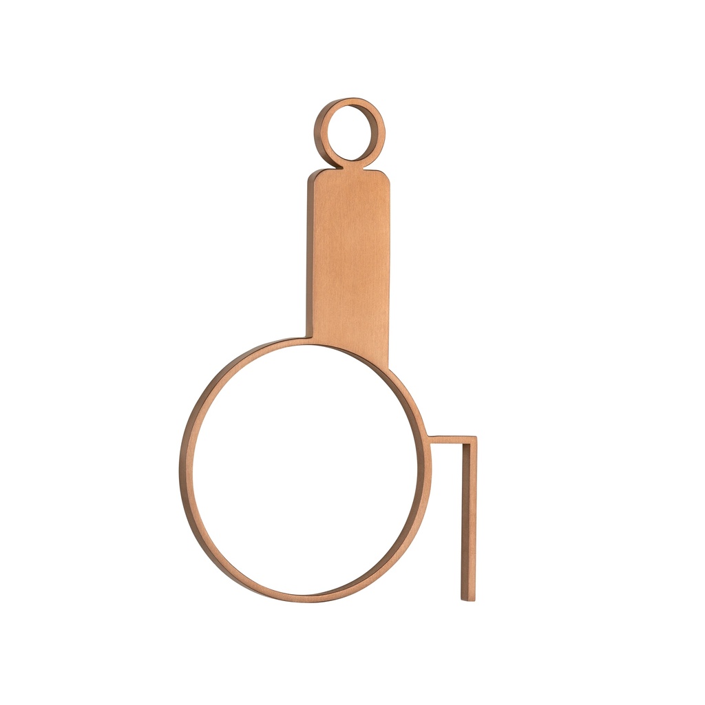 [14986] Accessible Restroom Sign - 120mm - Brushed Copper