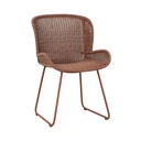 Granada Butterfly Closed Weave Alu Chair - Brique