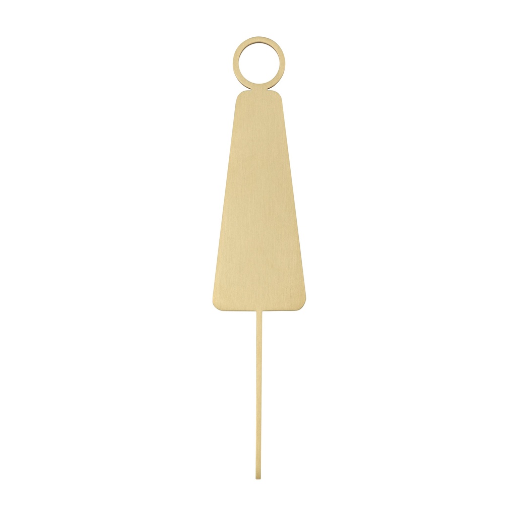 [14995] Female Restroom Sign - 140mm - Brushed Brass