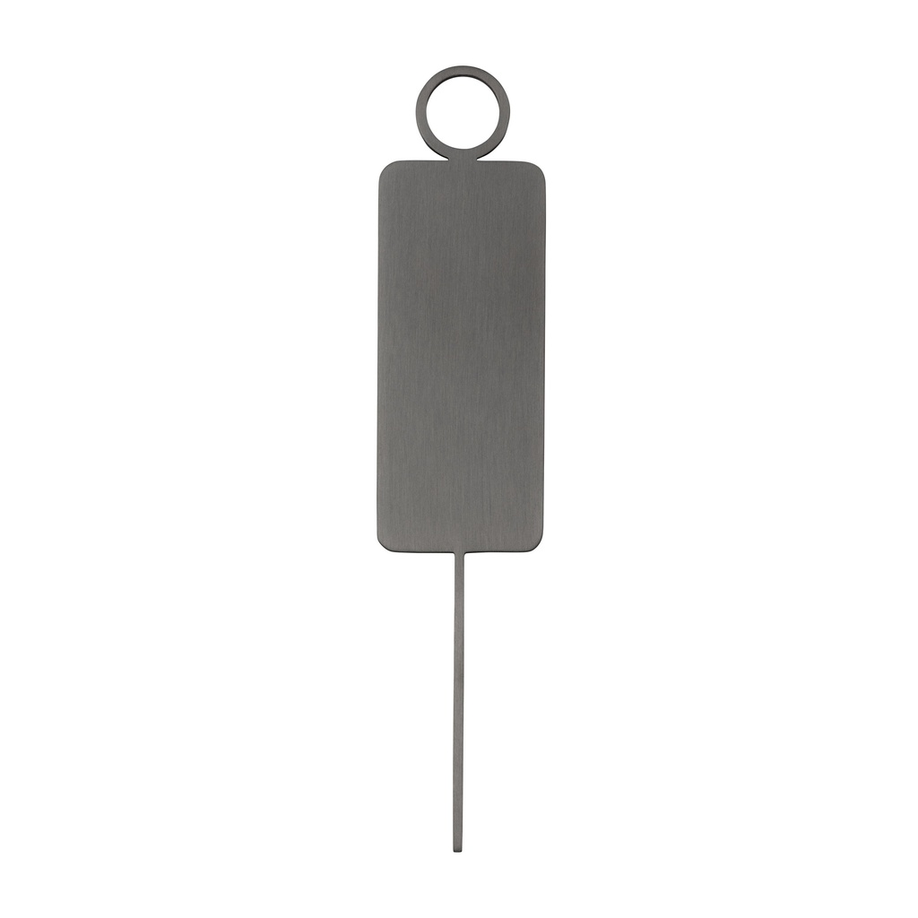 [15002] Male Restroom Sign - 140mm - Brushed Gunmetal