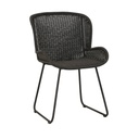 Granada Butterfly Closed Weave Alu Chair - Licorice