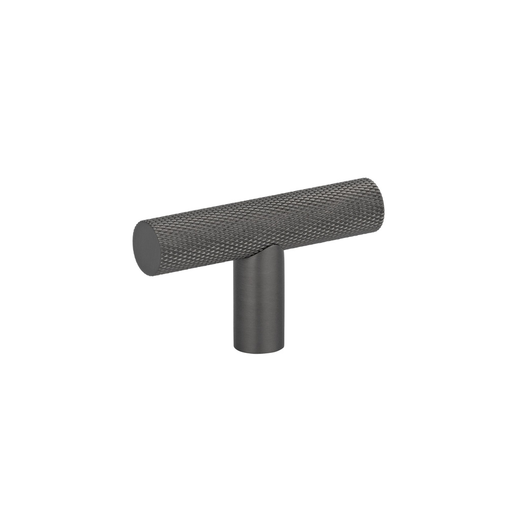 [15033] Tezra Textured Cabinetry T Pull – Brushed Gunmetal