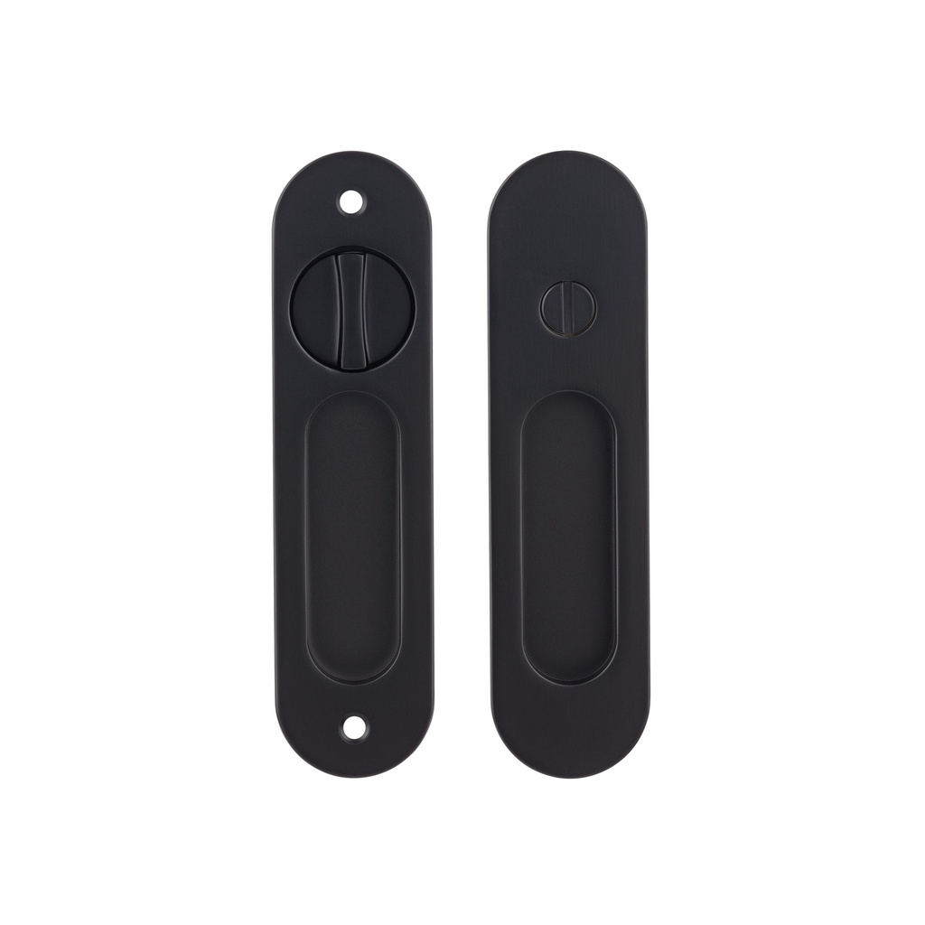 Leroy Sliding Door Privacy Set - Matte Black