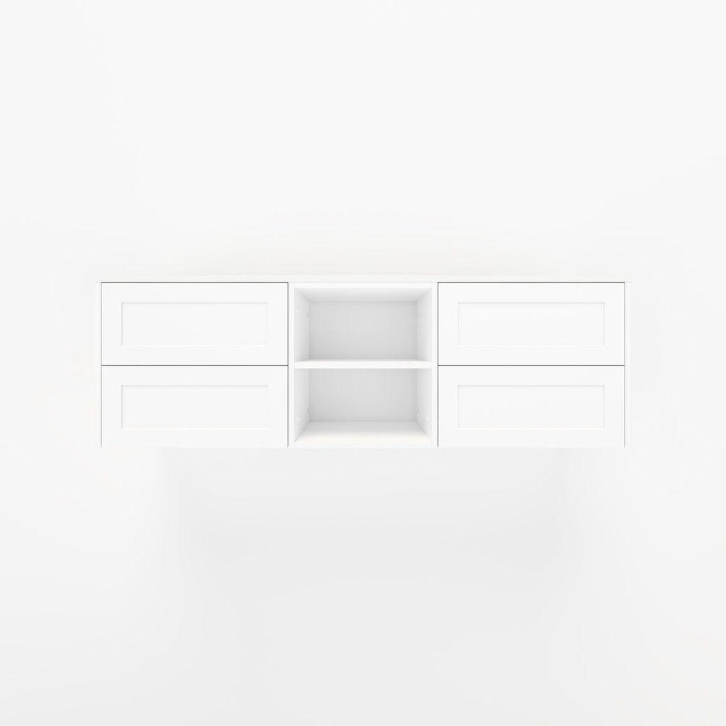 Addison 4-Drawer with Shelves 1614mm - Shaker