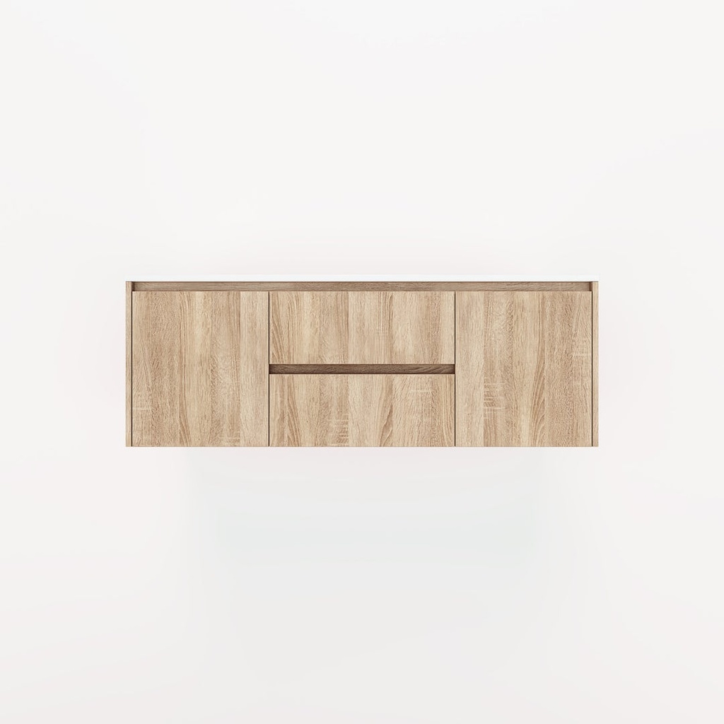 [15730] Archer 2-Door with Centre Drawers 1428mm - White Ash Oak