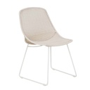 Granada Scoop Closed Weave Dining Chair - Chalk - White