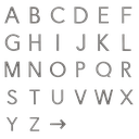 Lettering - Brushed Gunmetal