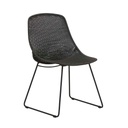 Granada Scoop Closed Weave Dining Chair - Licorice - Licorice