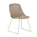 Granada Scoop Closed Weave Dining Chair - Linen - Sand