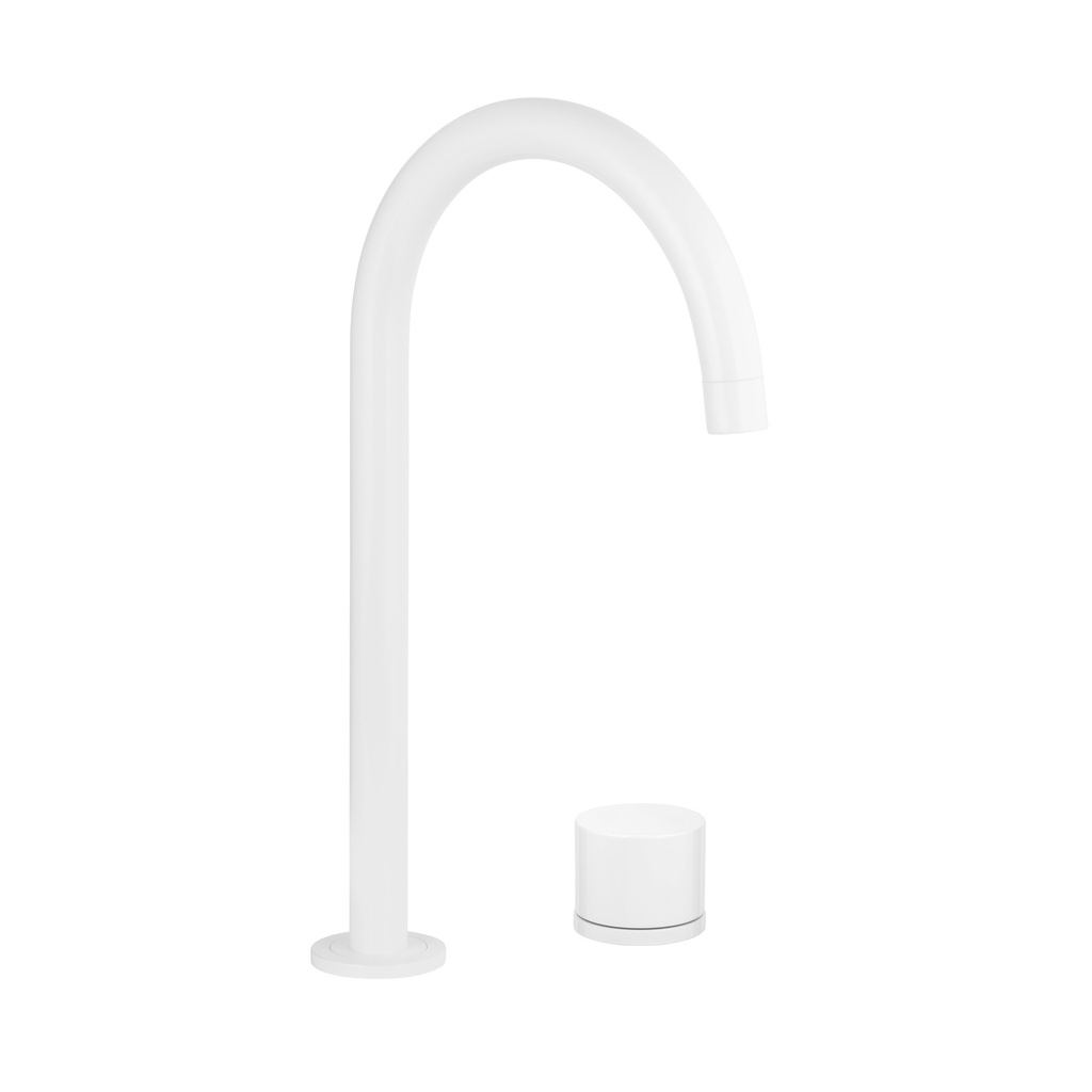 [15902-LF] Milani Swivel Bench Mounted Mixer Set - White