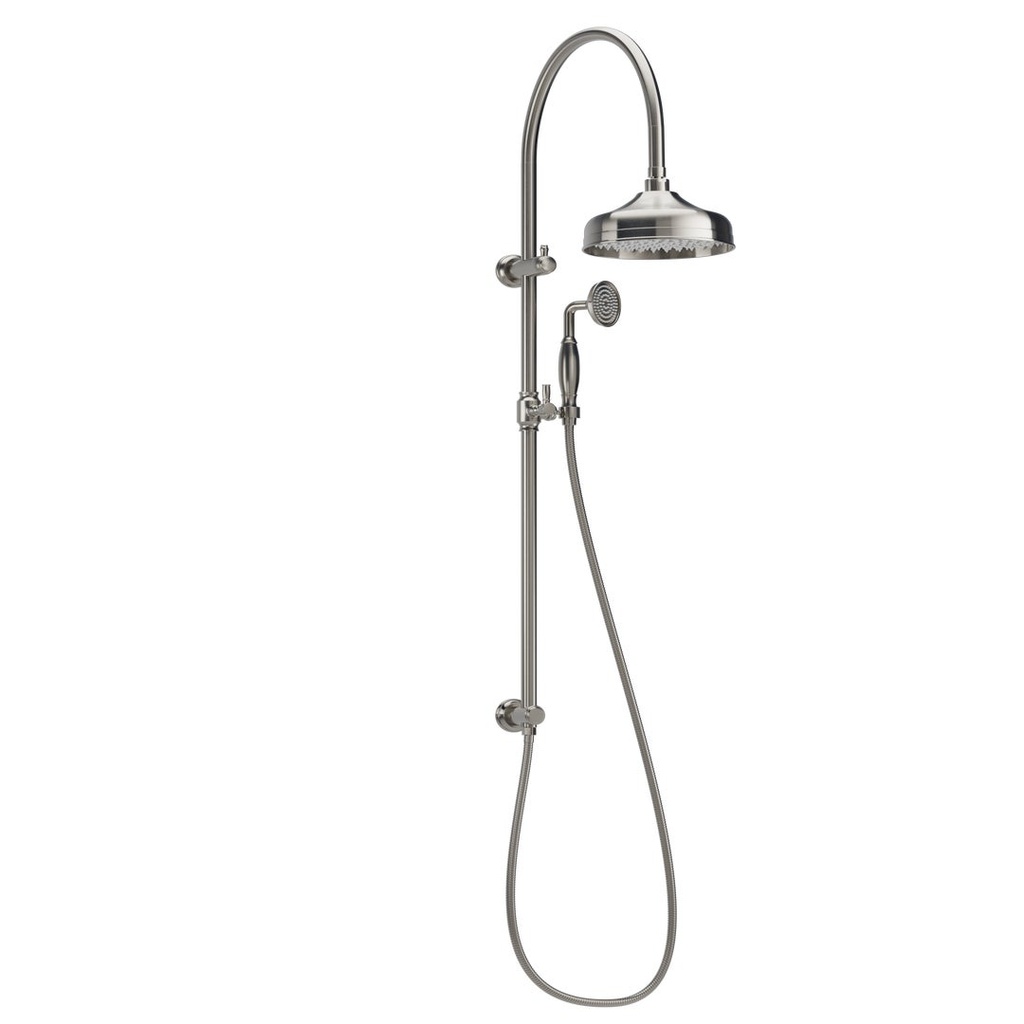[15906] Kingsley Shower Rail Set - Brushed Nickel