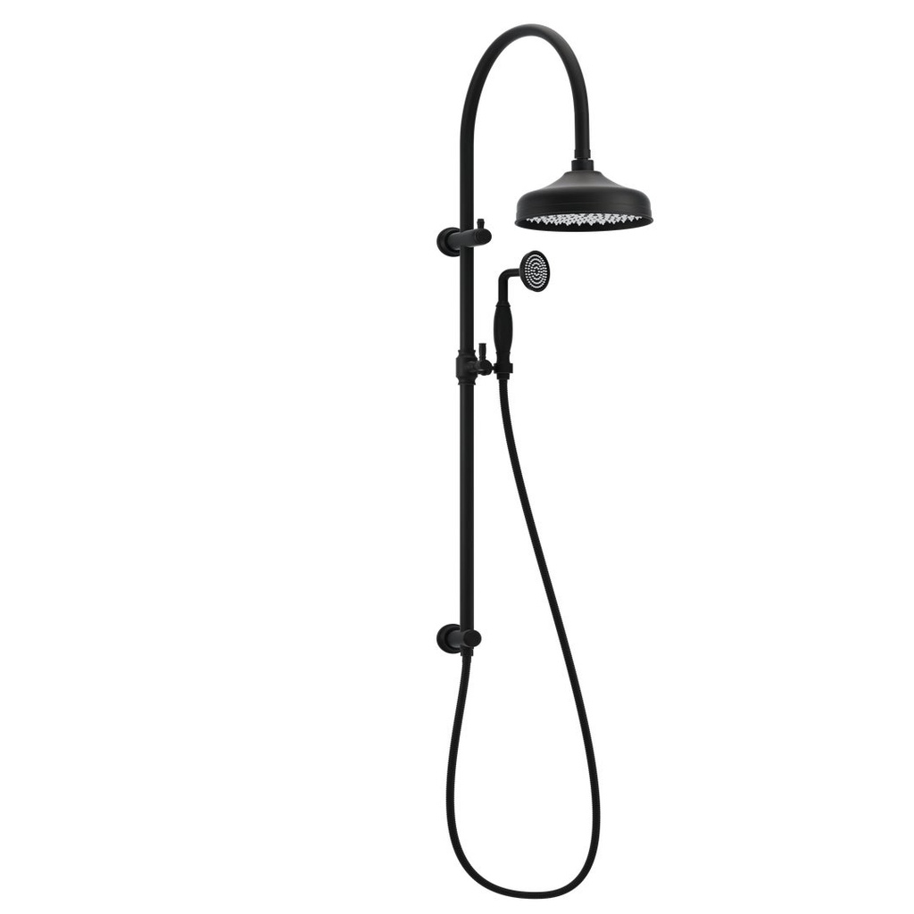 [15907] Kingsley Shower Rail Set - Matte Black