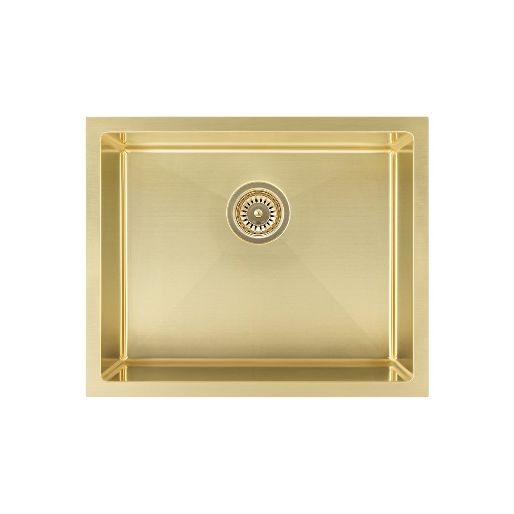 [15954] Sola Outdoor Single Sink 550mm - Brushed Brass