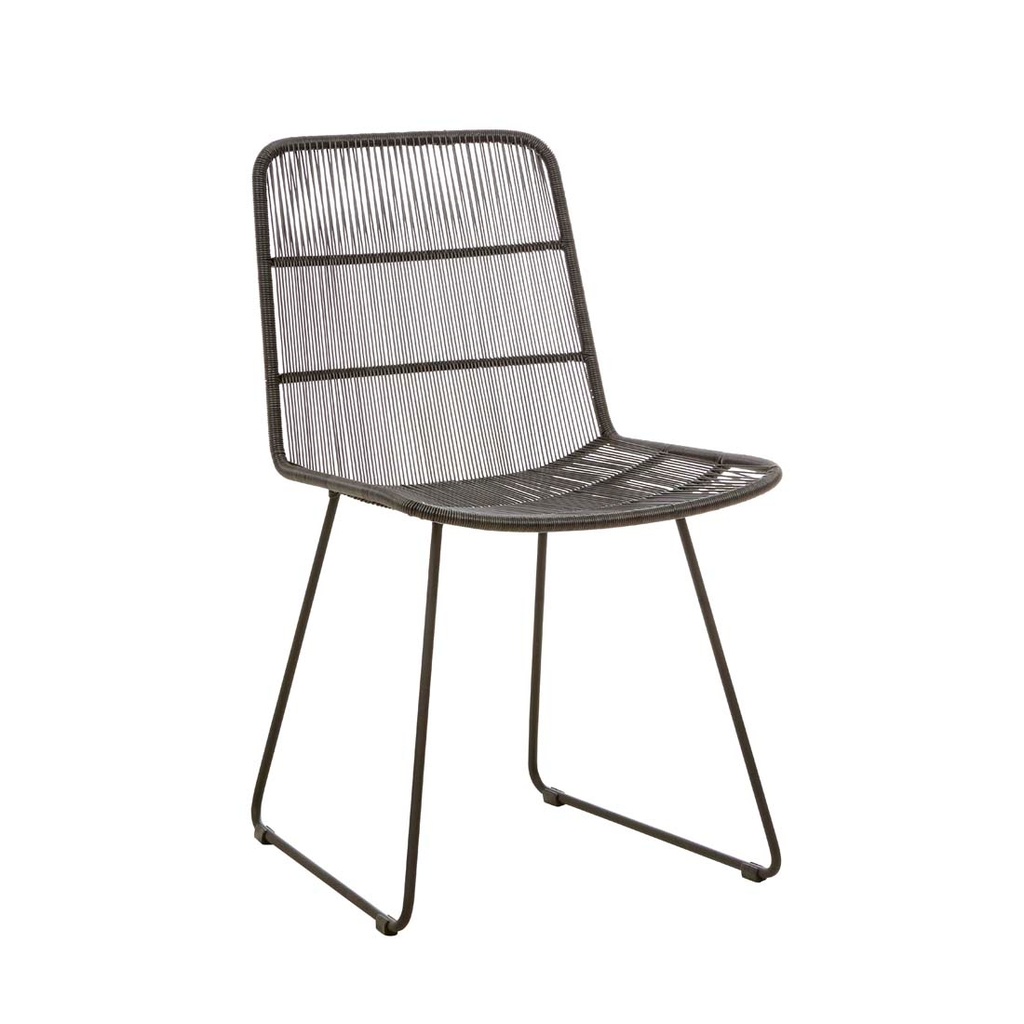 [GRANADA-SLEIGH-DINING-CHAIR-LICORICE-CH-GRAN-SLE] Granada Sleigh Dining Chair - Licorice
