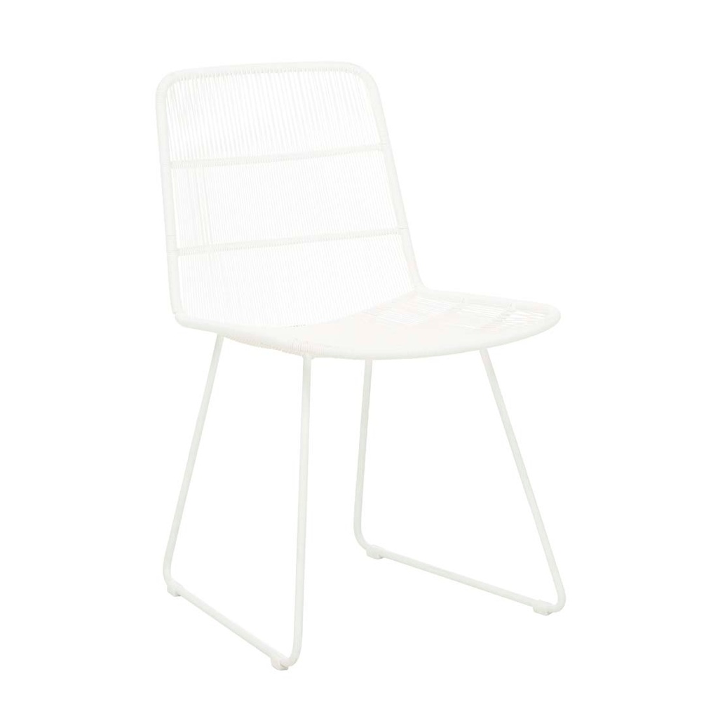 [GRANADA-SLEIGH-DINING-CHAIR-WHITE-CH-GRAN-SLE] Granada Sleigh Dining Chair - White