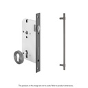 Modi Adjustable Entry Door Pull &amp; Lock Set 600mm - Brushed Gunmetal