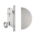 Imes Half Moon Entry Door Pull & Lock Set - Stainless Steel