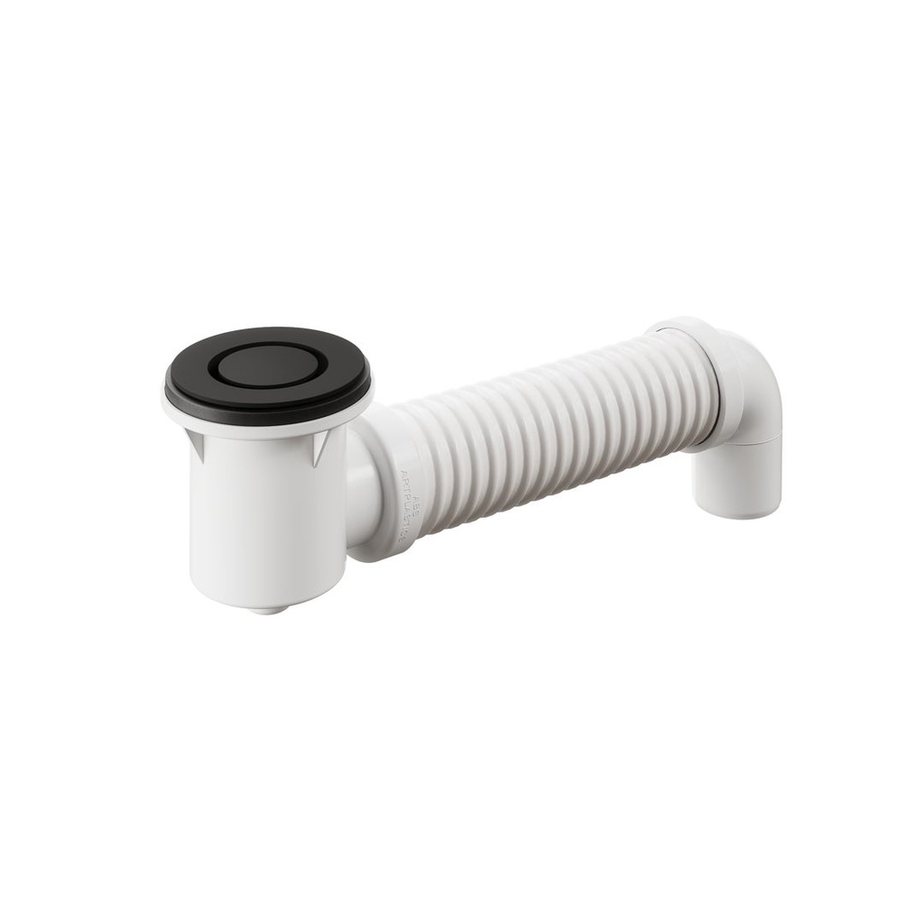 [16422] Bath Bend Pop Down with Connector - Matte Black