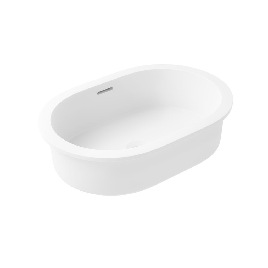 [16424] Zuri Undercounter Pill Basin 520mm (Deep) - Matte White