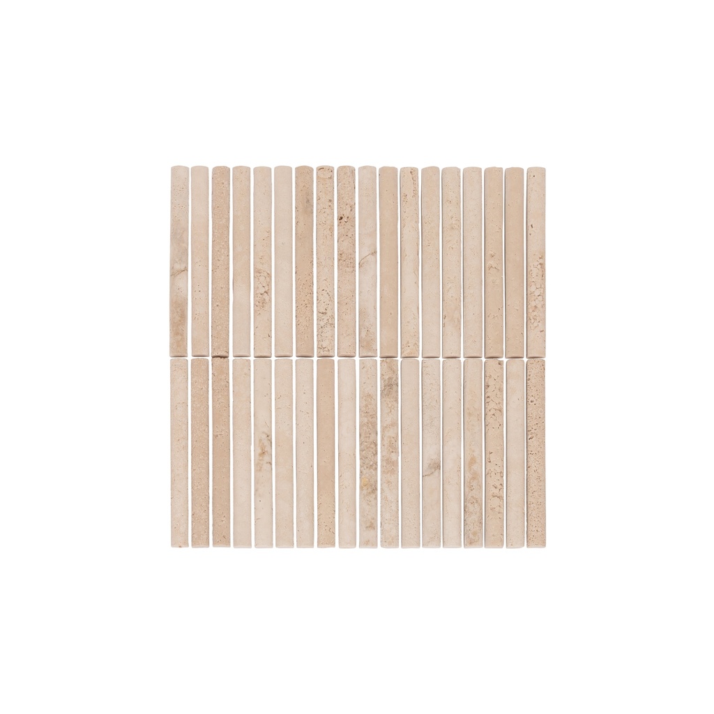 [16472] Ravenna Travertine Rounded Finger Mosaic Tile