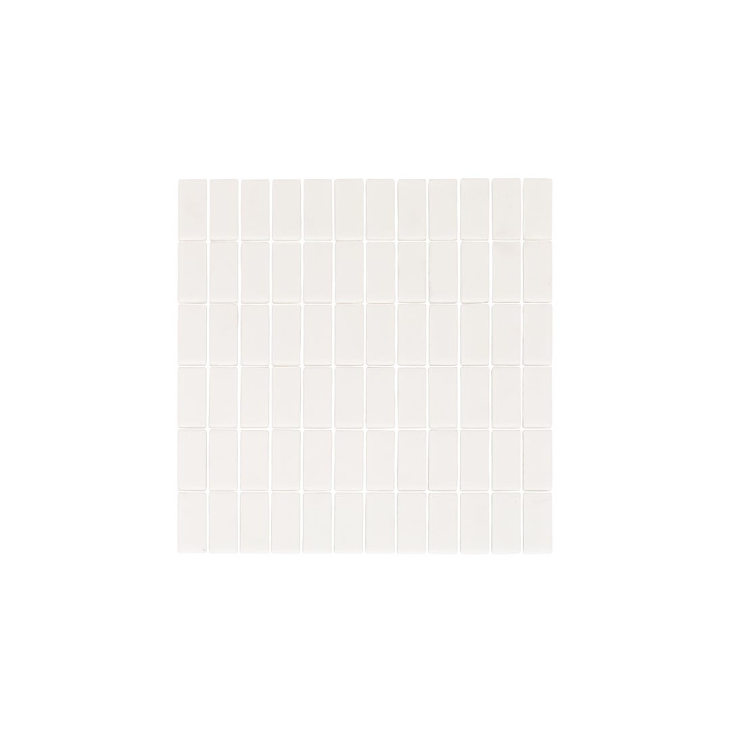 [16476] Esashi Rectangle Glass Mosaic Tile - Matte White