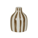 Hanson Hako Small Vase - Sepia Stripe