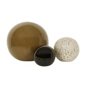 Hanson Orb Set of 3 Sculptures - Terra Multi
