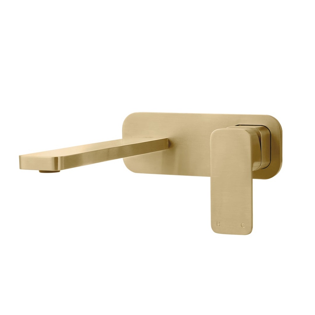 [16659] Nesso Minimal Wall-Mounted Set - Brushed Brass