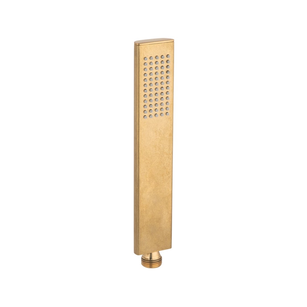 [16684] Rounded Rectangle Hand Shower - Tumbled Aged Brass