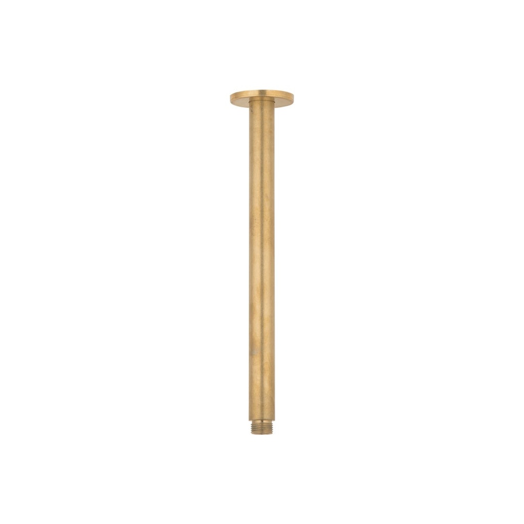 [16686] Shower Dropper Round 300mm - Tumbled Aged Brass