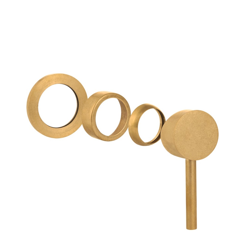 [16694] Elysian Minimal Handle Kit - Tumbled Aged Brass