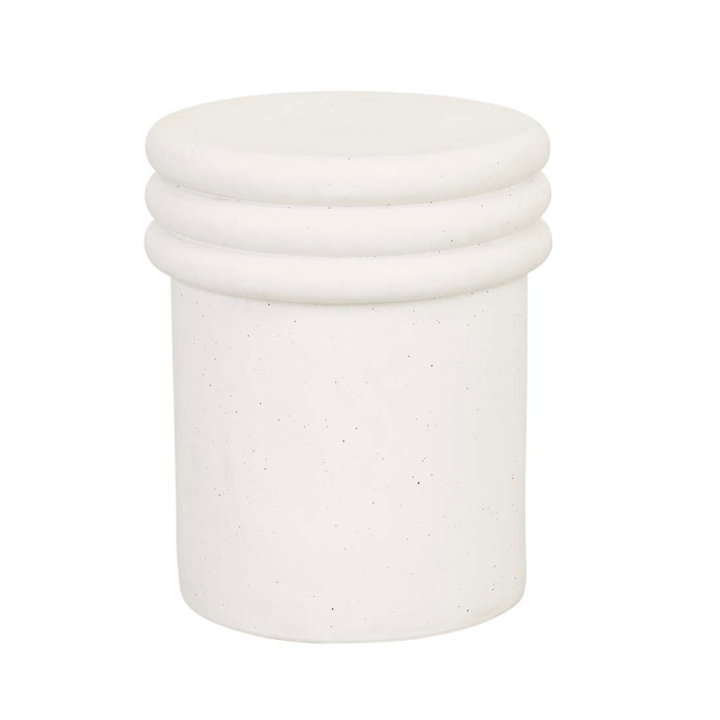 Hanson Round Side Table - White Speckle