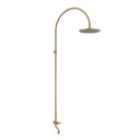 Sola Garden Outdoor Shower Set - Tumbled Aged Brass