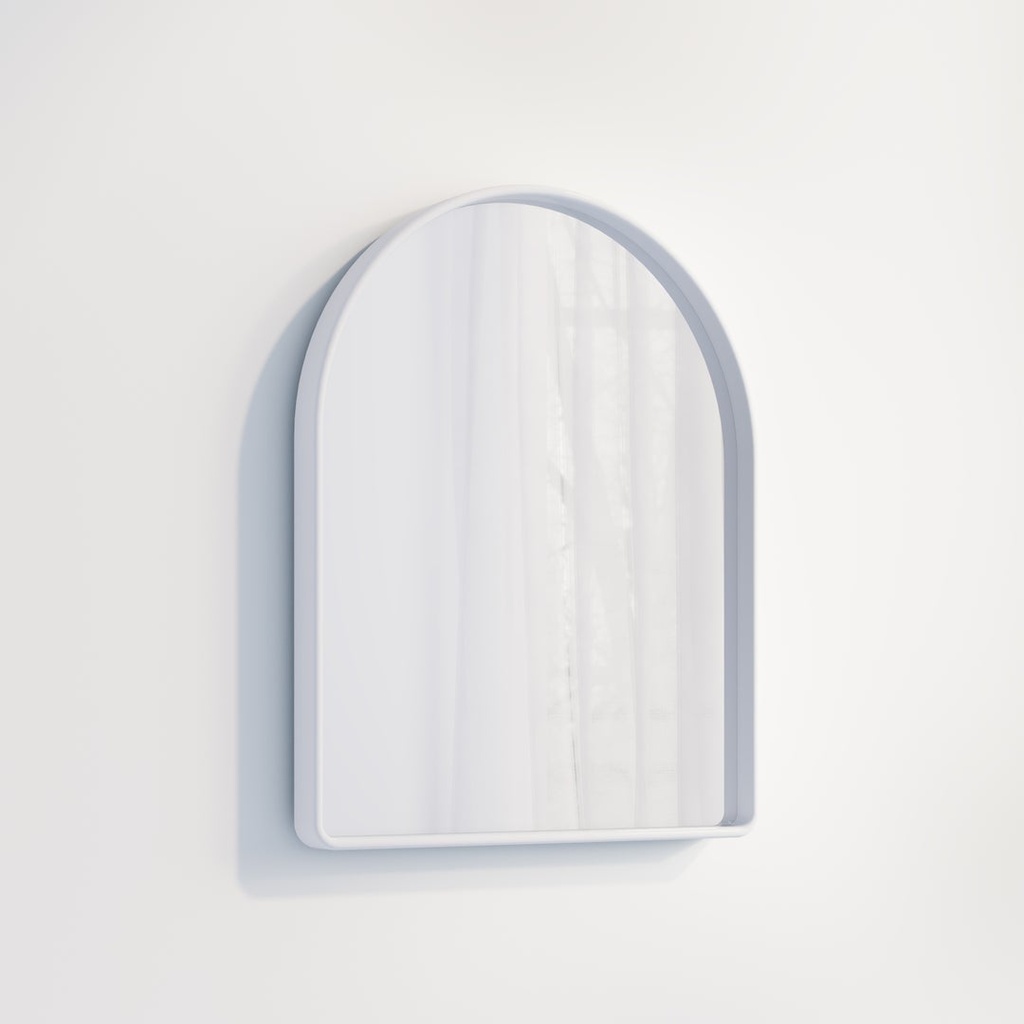 [16764] Arch Wall Mirror 600 x 750mm - Matte White (Solid Surface)