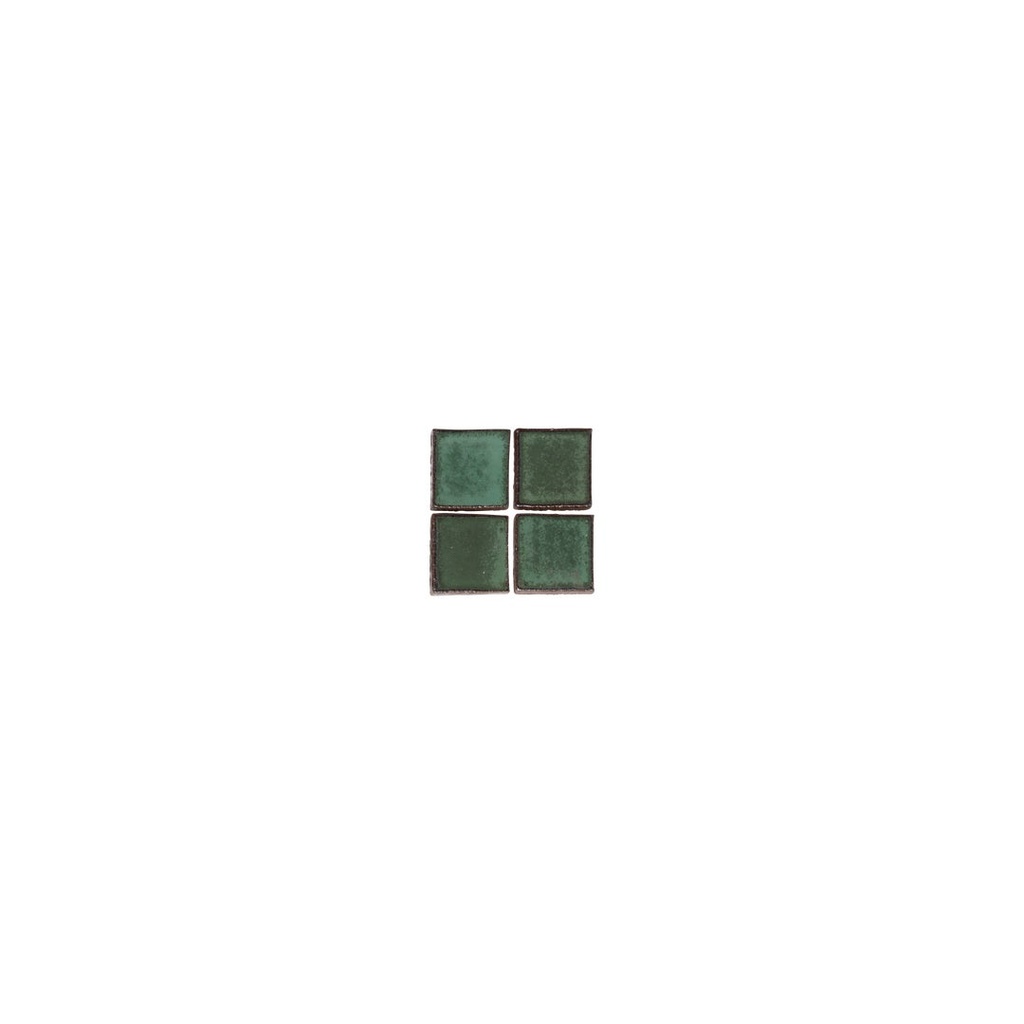 [16777-S] Miyako Handmade Square Mosaic Tile - Indigo Green (Sample)