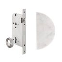 Carrara Half Moon Entry Door Pull & Lock Set