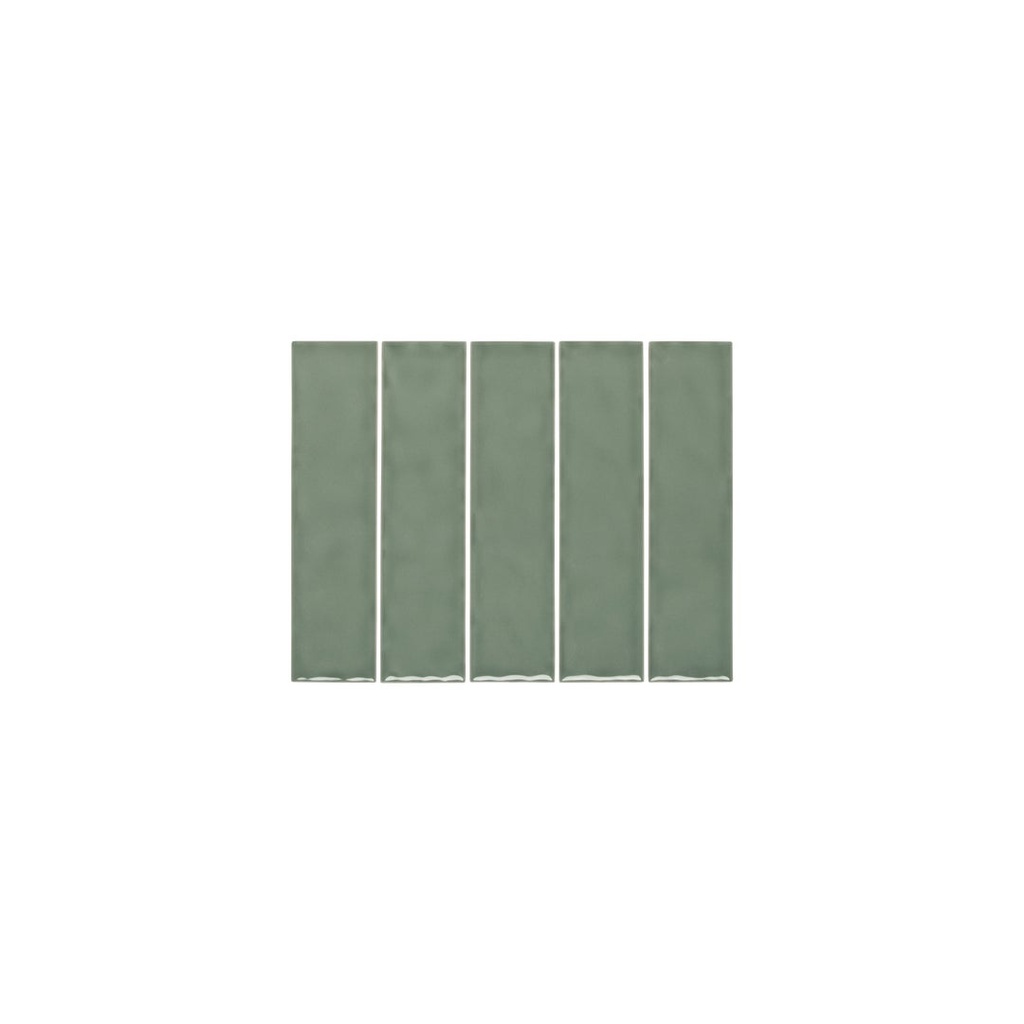 Tropea Natural Edge Subway Tile - Eucalyptus Green