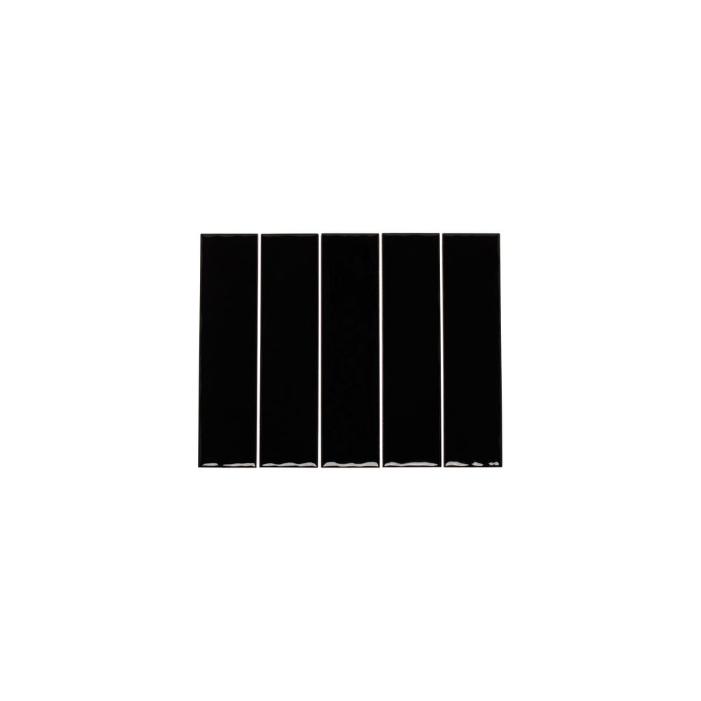 Tropea Natural Edge Subway Tile - Raven Black