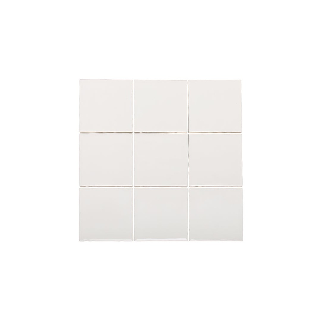 Tropea Natural Edge Square Tile - Gloss White