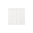 Tropea Natural Edge Rectangle Tile - Matte White